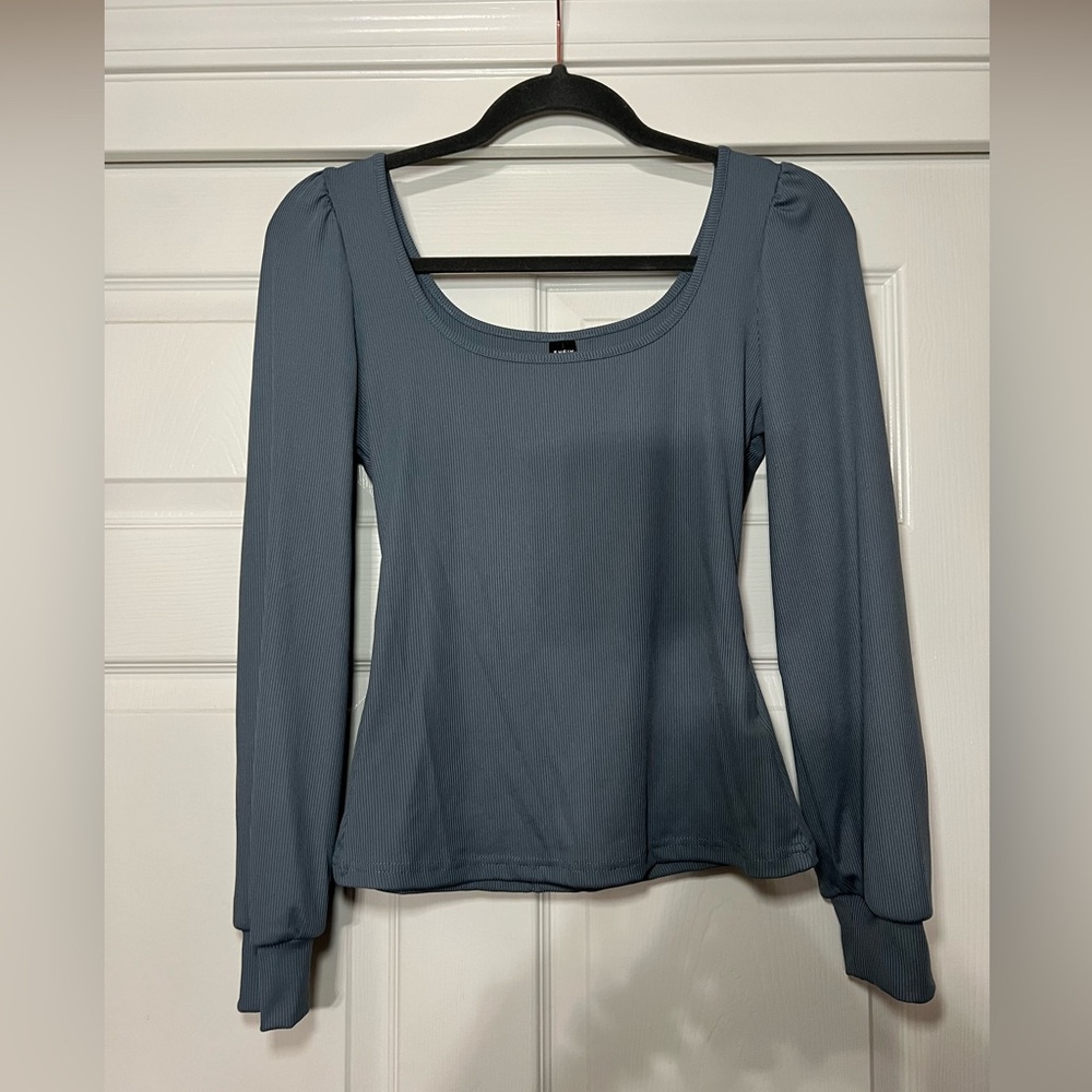 Shein long sleeve blue top